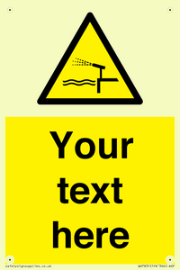 Custom warning water cannon